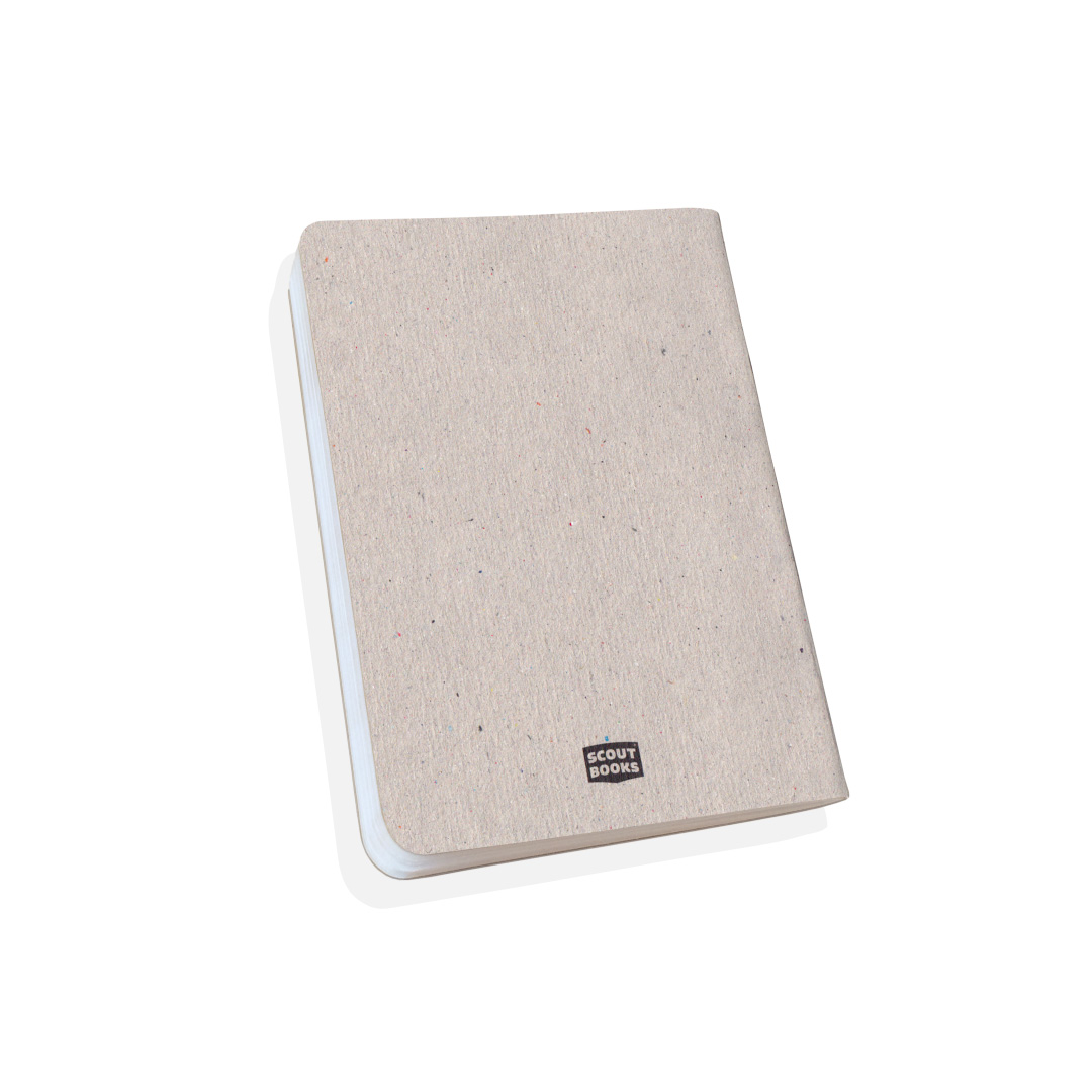 SCOUT BOOKS BLANK GRAY NOTEBOOKS BACK