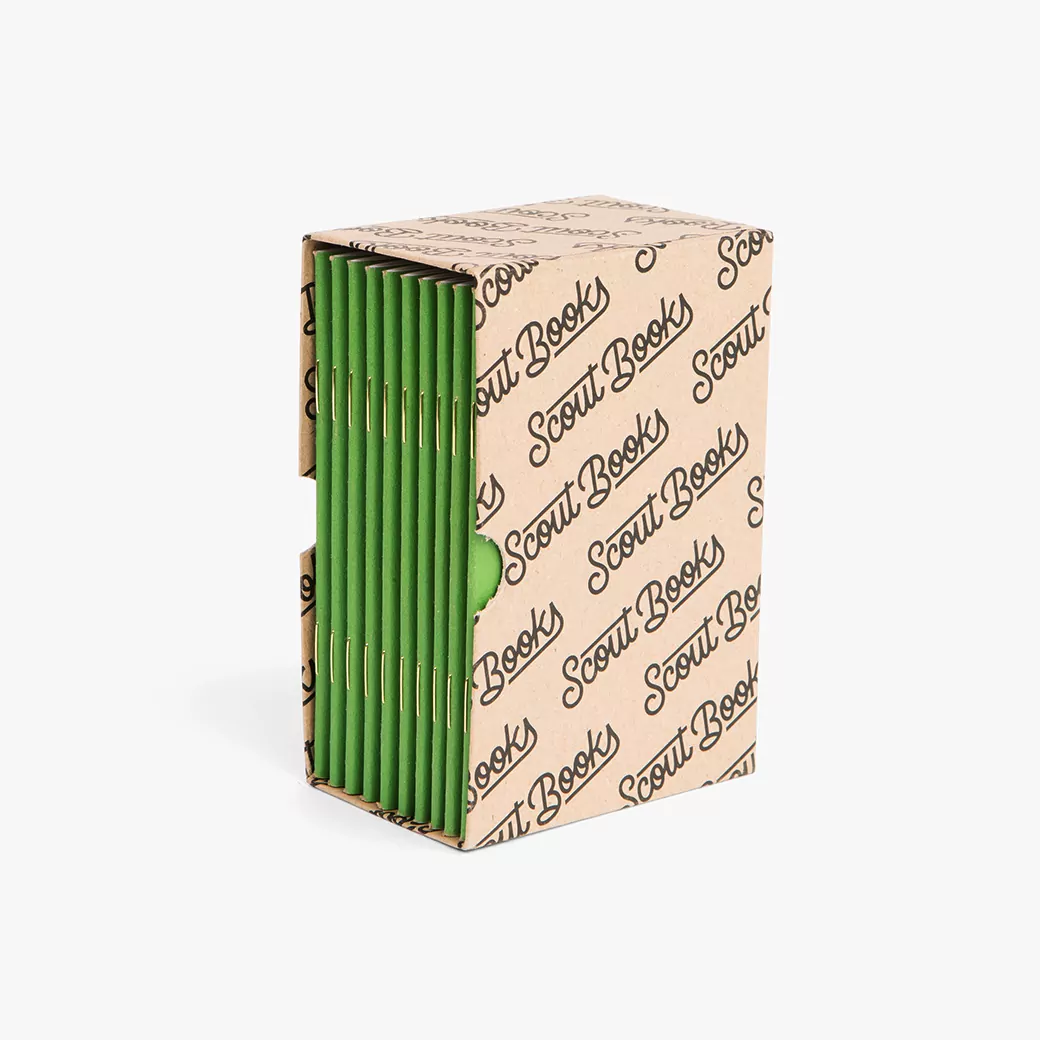 Scout Books Pocket Notebook Green 10 Pack